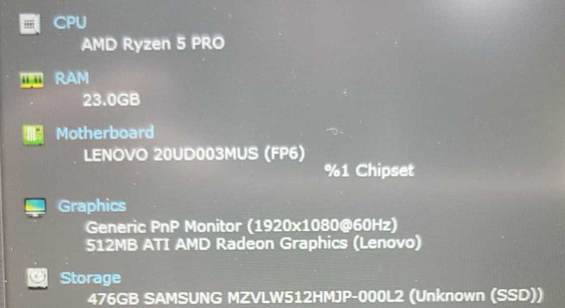 Lenovo ThinkPad T14 Gen 1 14\\" FHD 2.1GHz Ryzen 5 Pro 4650U 24GB 512GB =