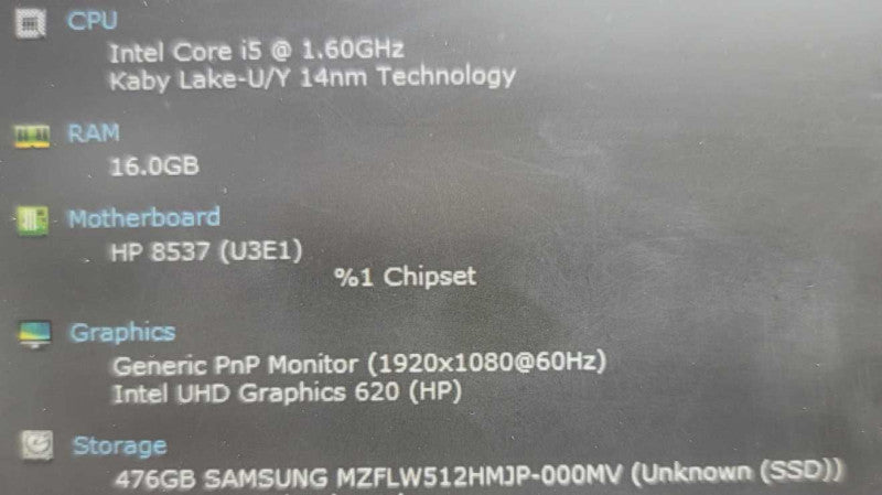 HP Probook 440 G6 Laptop i5 8265U 1.60GHz 16GB RAM 512GB SSD =
