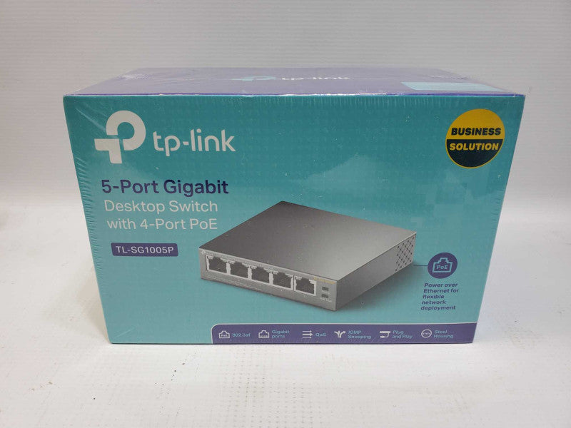 TP-LINK 5-Port Gigabit Desktop Switch with 4-Port PoE [tl-sg1005p] Q(