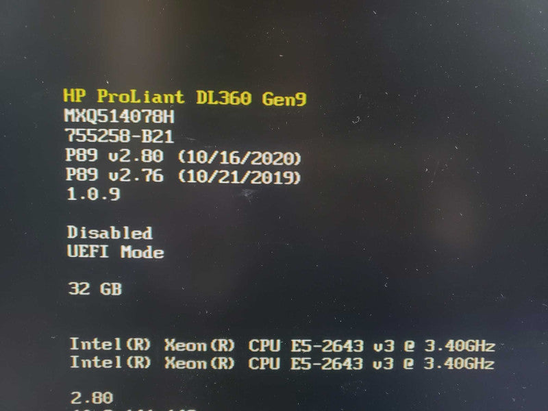 HP DL360 G9, 2x Xeon E5-2643(v3) 3.4GHz 6C/32GB, No RAID, 8x2.5\\" ~