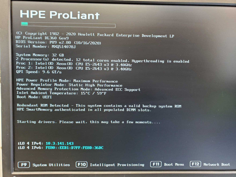 HP DL360 Gen9 2x Xeon E5-2643 v3 @ 3.4GHz 32GB DDR4 8x 2.5\\" No HDD/Raid (