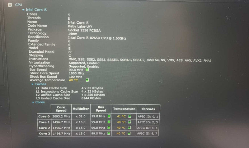 HP EliteBook 830 G6 13.3\\" i5-8265U @ 1.60 GHz 16GB RAM **READ** )