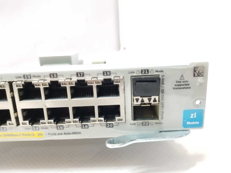 HP J9536A 20-Port Gig-T PoE+/2-Port 10GbE SFP+ v2 zl Expansion Module _