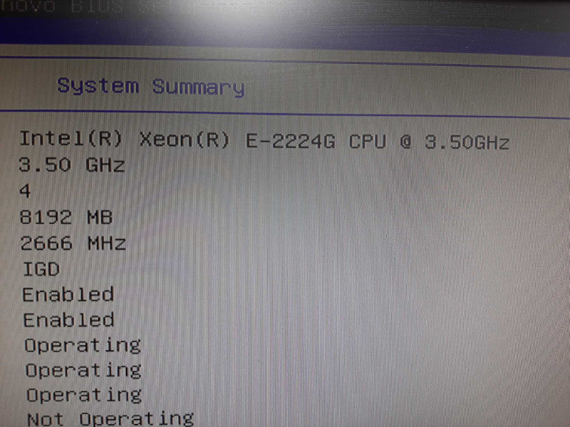 Lenovo ThinkSystem ST50 7Y48CT0 Xeon E-2224G @ 3.5GHz 8GB ECC DDR4 No HDD $