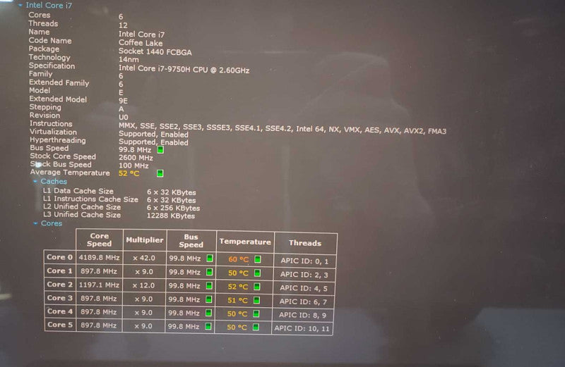 Dell XPS i7-9750H @ 2.60GHz 8GB RAM 250 GB SSD GTX1650 4K Touch Display *READ )