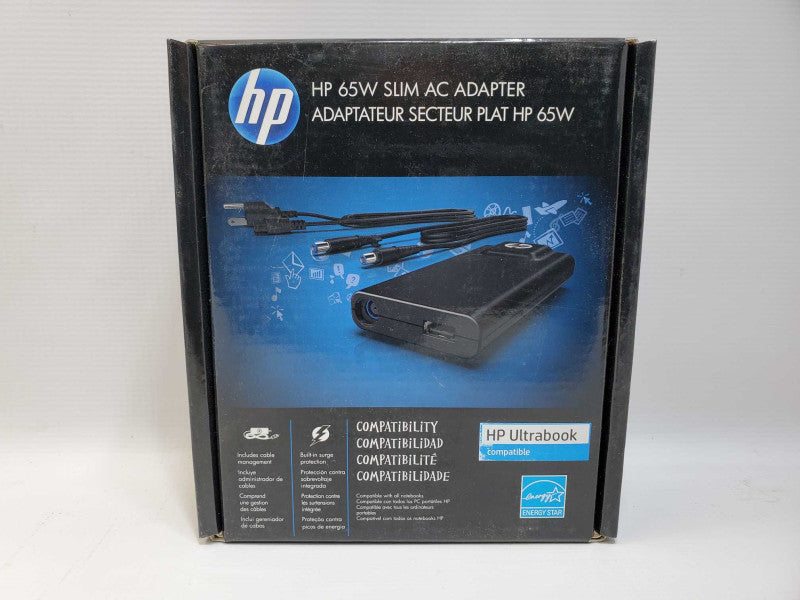 HP 65W Slim AC Adapter [Big Round Tip] Q(