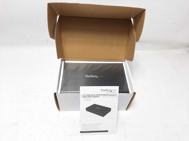 StarTech.com 3.5\\" Black Aluminum USB 3.0 EXTL SATA III SSD/HDD Enclosure NEW Q$