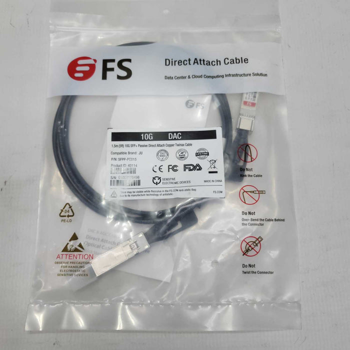 JU 1.5m 10G SFP+ Passive Direct Attach Copper Twinax Cable Q=