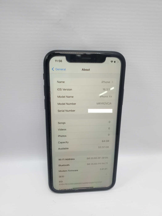 Apple Iphone XR 64GB Space Grey Unlocked ~