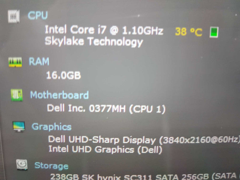 Xell XPS 13 7390 i7-10710U @ 1.10ghz / 16gb ram / 256gb SSD / 13.3\\"  #