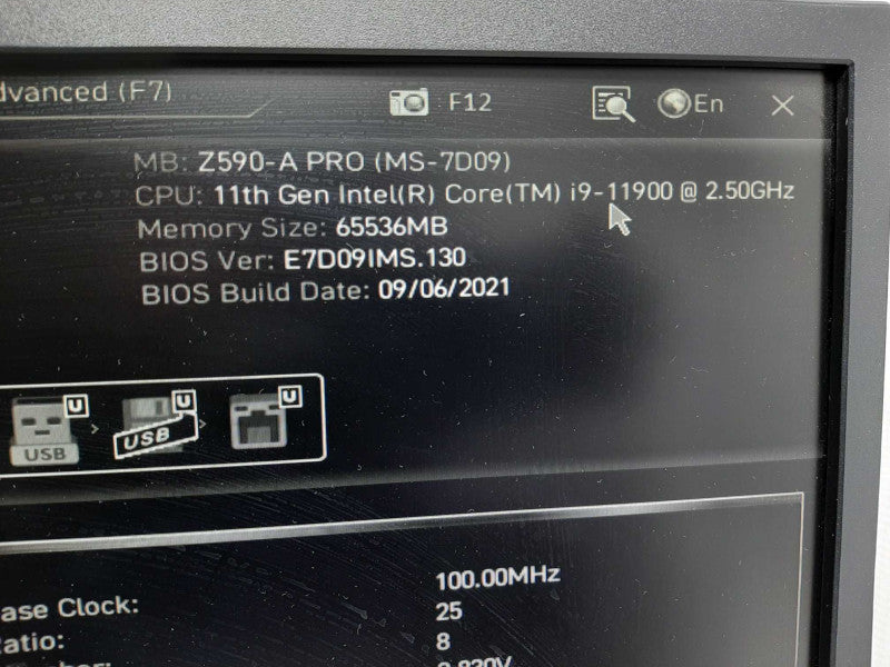 Gaming PC i9-11900 @ 2.5GHz 2x 32GB DDR4 GeForce RTX-3070 MSI Z590-A Pro $
