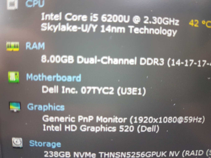 Dell XPS 13 9350 i5-6200U @ 2.30ghz / 8gb ram / 256gb ssd / 13.3\\" #