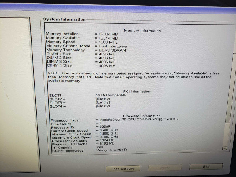 Dell Precision T1650 Xeon E3-1240 V2 @ 3.40GHz 16GB RAM Quadro 600 GPU )