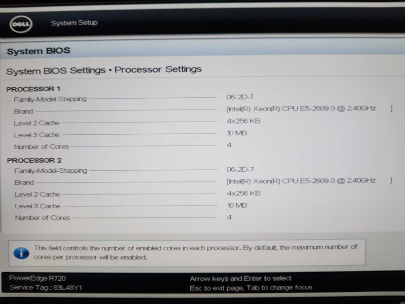 dell poweredge R720 2x Xeon E5-2609 @ 2.40ghz / 48gb ram / H310 Mini raid #
