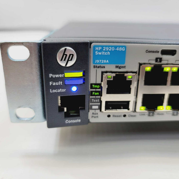 HP ProCurve 2920-48G J9728A 48 Port POE+ Switch /w Rack Ears, J9731A, J9733A =