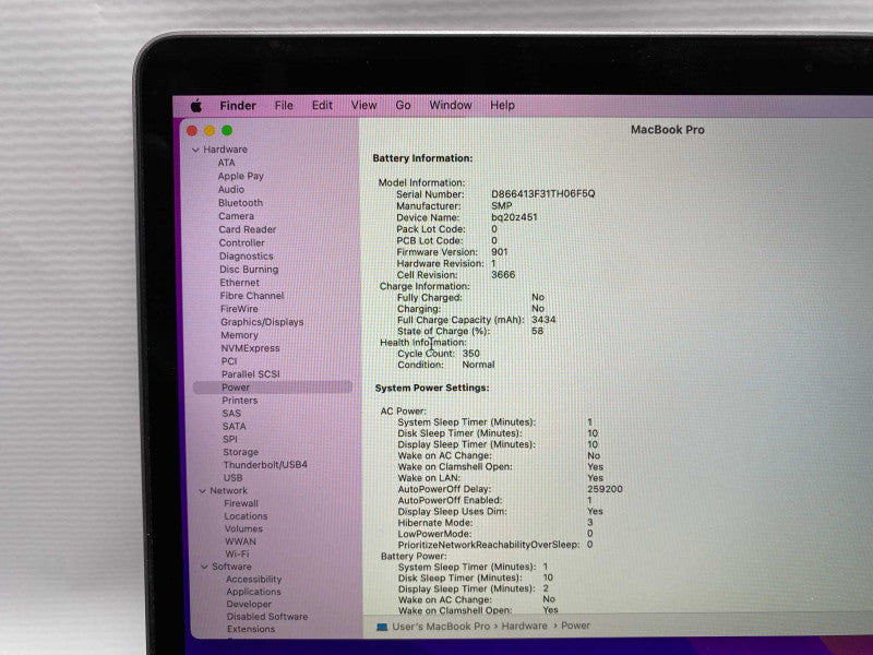 2016 MacBook Pro 13-inch with i5 CPU 8GB RAM & 250GB Storage -