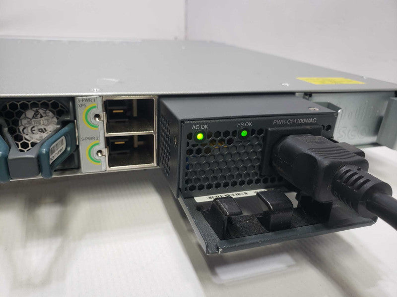 Cisco WS-C3850-48F-S 48-Port Ethernet PoE Switch with 1x1100W Power Supply )