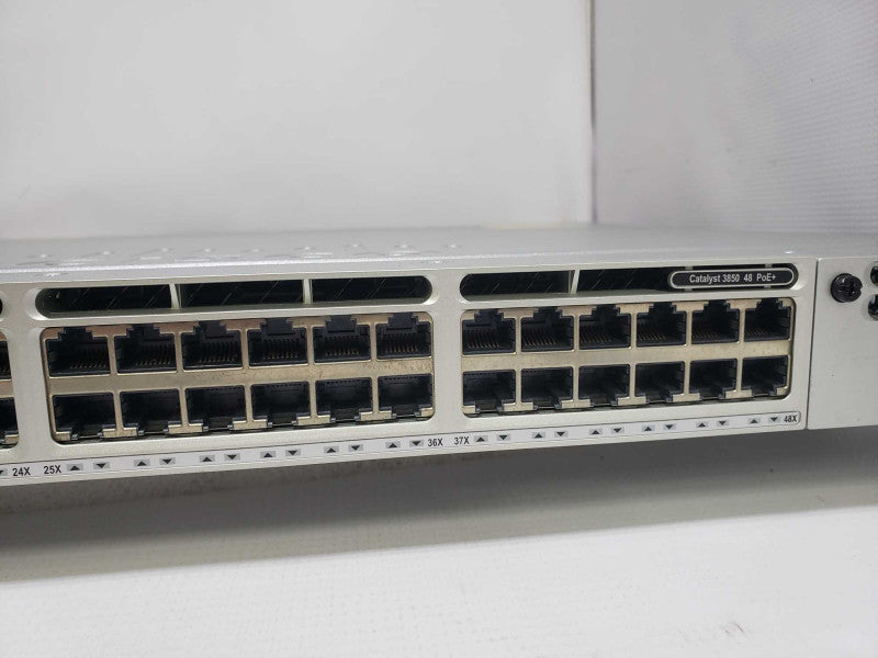 Cisco WS-C3850-48F-S 48-Port Ethernet PoE Switch with 1x1100W Power Supply )
