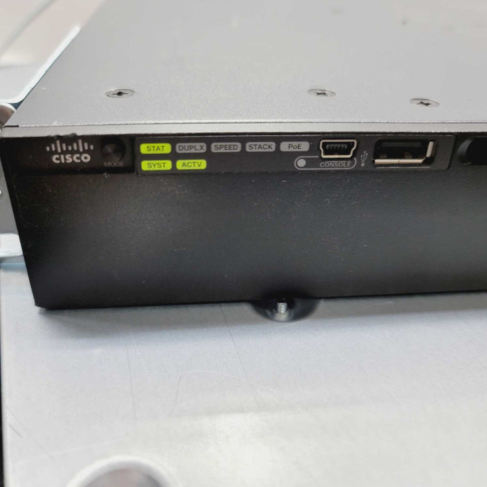 Cisco WS-C3650-24PS-L 24 Port PoE+ Gigabit Switch /w 2x PSUs =