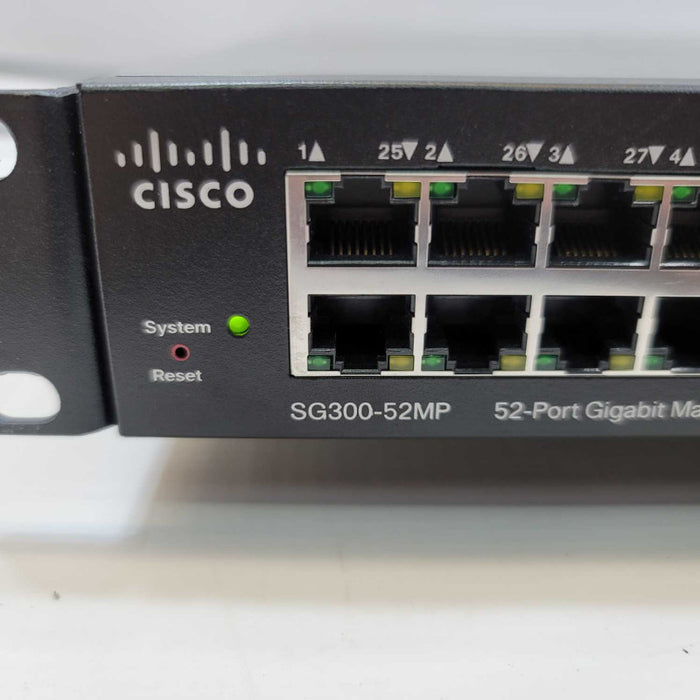 Cisco SG300-52MP 1U 52 Port PoE Gigabit Ethernet Network Managed Switch =