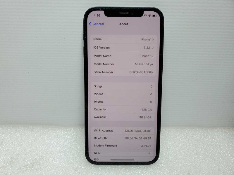 Apple iPhone 12 - 128 GB - Black [Unlocked] (