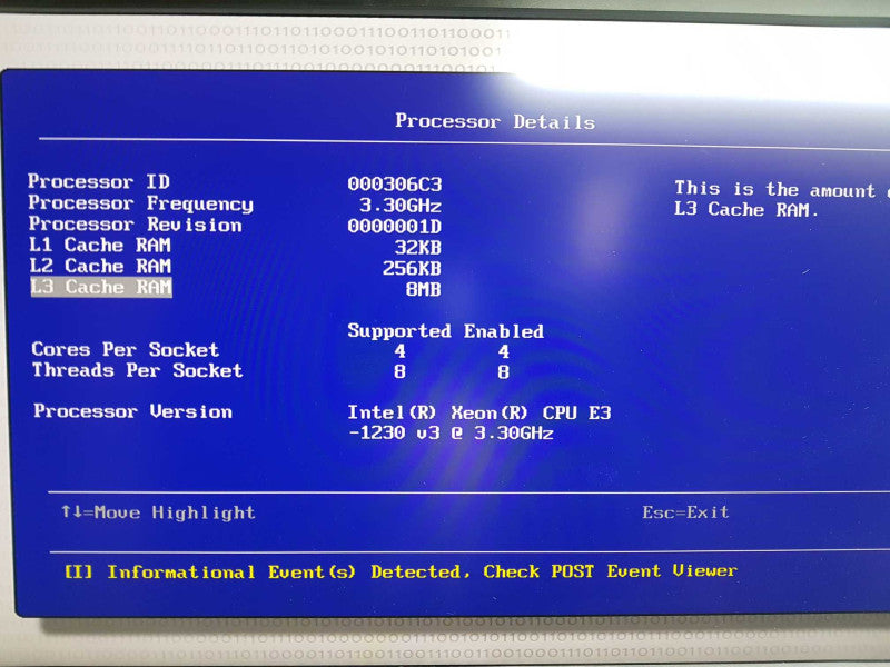 IBM Systen X 3250 M5 Xeon E3-1230 V3 @ 3.30ghz / 8gb ram / READ #