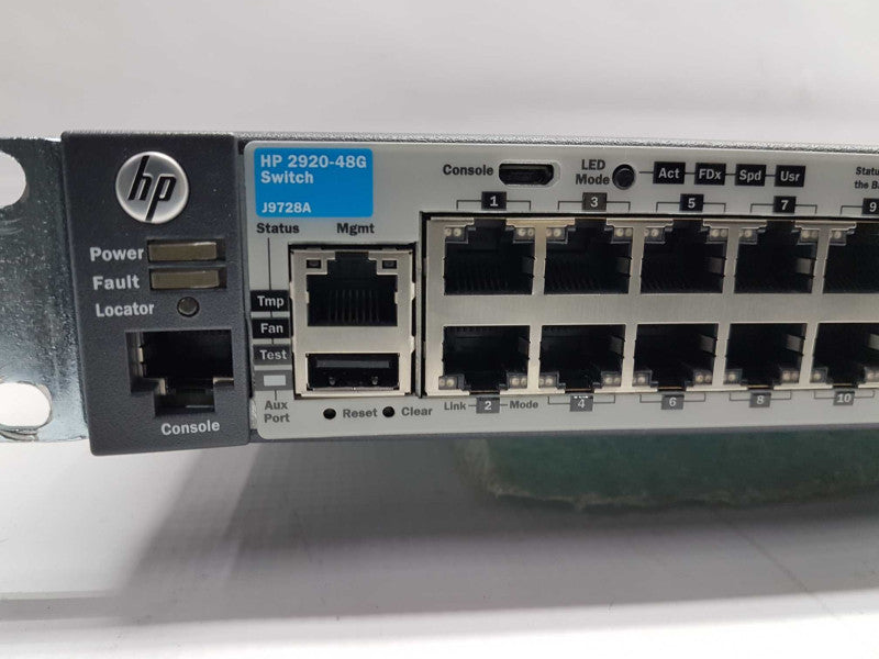HP 2920-48G network switch J9728A - factory reset  Q#