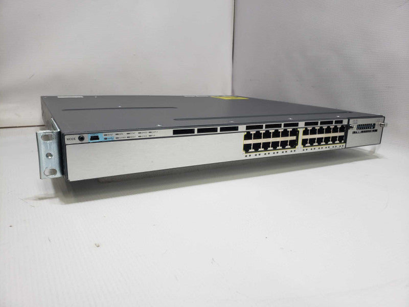Cisco WS-C3750X-24P 24-Port PoE Gigabit 3750X Switch w/Dual PSU )