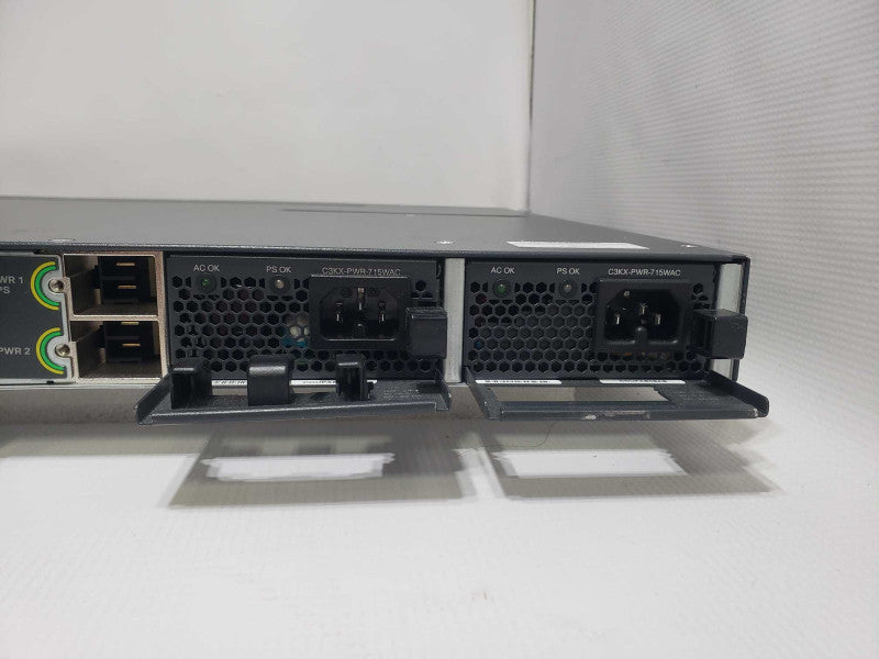 Cisco WS-C3750X-24P 24-Port PoE Gigabit 3750X Switch w/Dual PSU )