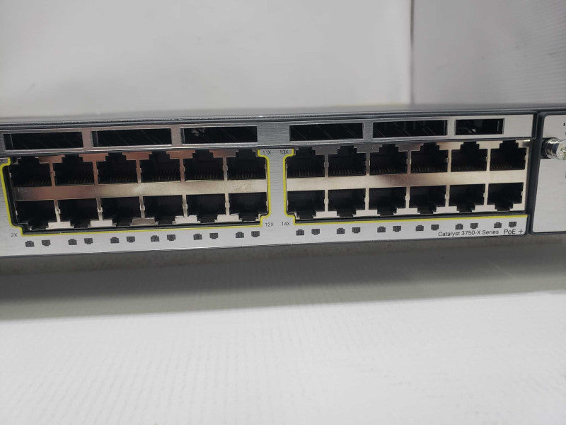 Cisco WS-C3750X-24P 24-Port PoE Gigabit 3750X Switch w/Dual PSU )
