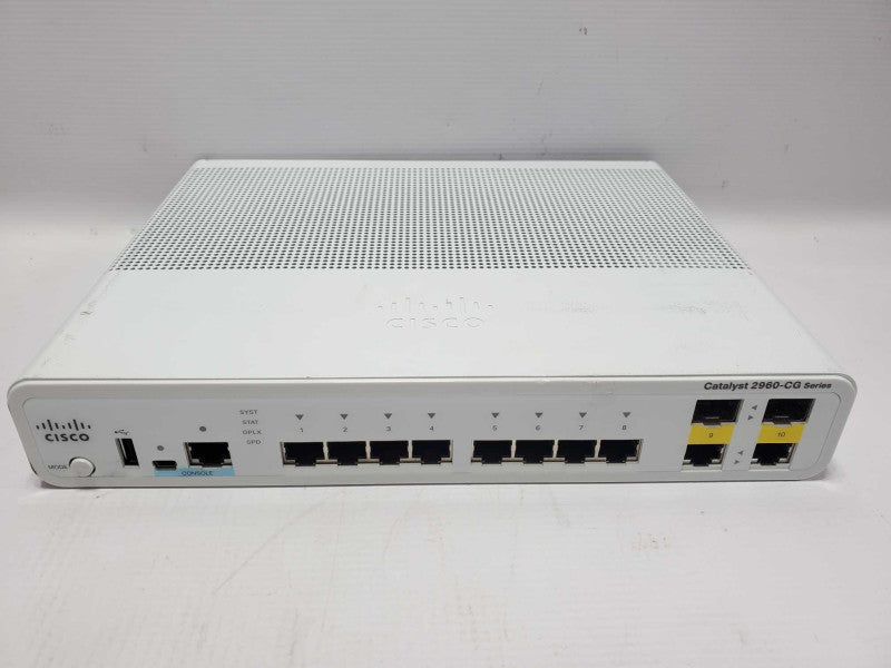Cisco Catalyst 2960-CG WS-C2960CG-8TC-L 10 Port Managed Gigabit Switch ~
