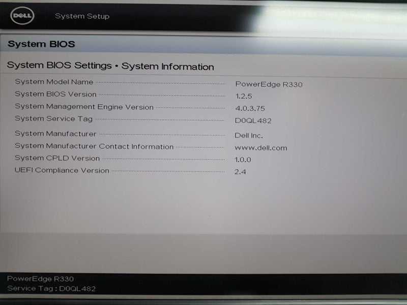 Dell Poweredge R330 Xeon E3-1240 v5 @ 3.50ghz / 64gb ram / H330 raid ctrl #