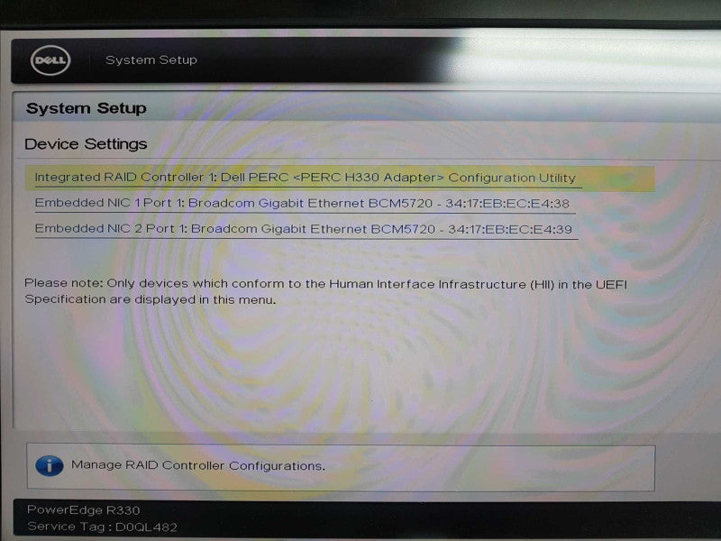 Dell Poweredge R330 Xeon E3-1240 v5 @ 3.50ghz / 64gb ram / H330 raid ctrl #
