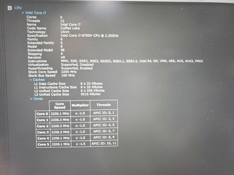 Dell XPS P56F 15.6\\" Core i7-8750H @ 2.2GHz 8GB DDR4 500GB SSD (
