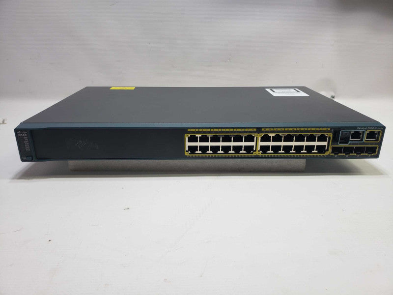 Cisco WS-C2960S-24TS-L 24 Port Gigabit Network Switch w/ 4 SFP**READ** )
