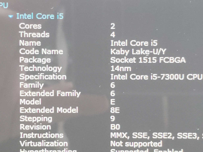 Microsoft Surface Pro 5 (1796) i5-7300U 8GB RAM 256GB Storage |