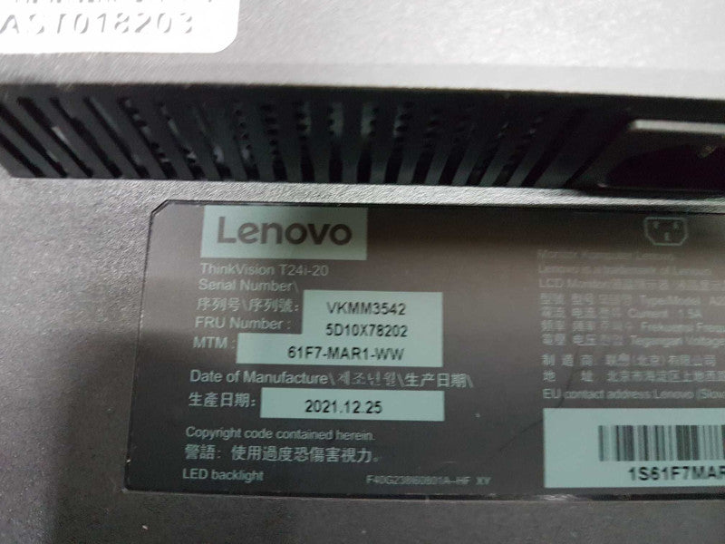lenovoThinkVision T24i-20 23.8\\" / IPS W-LED / 1920 x 1080 / 60hz / 4ms  #