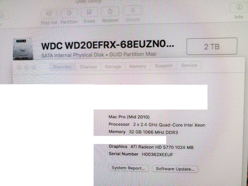 Mac Pro - M.2010 A1289, 2x Xeon 2.4GHz QC/32GB, Radeon HD 5770, 2TB HDD ~