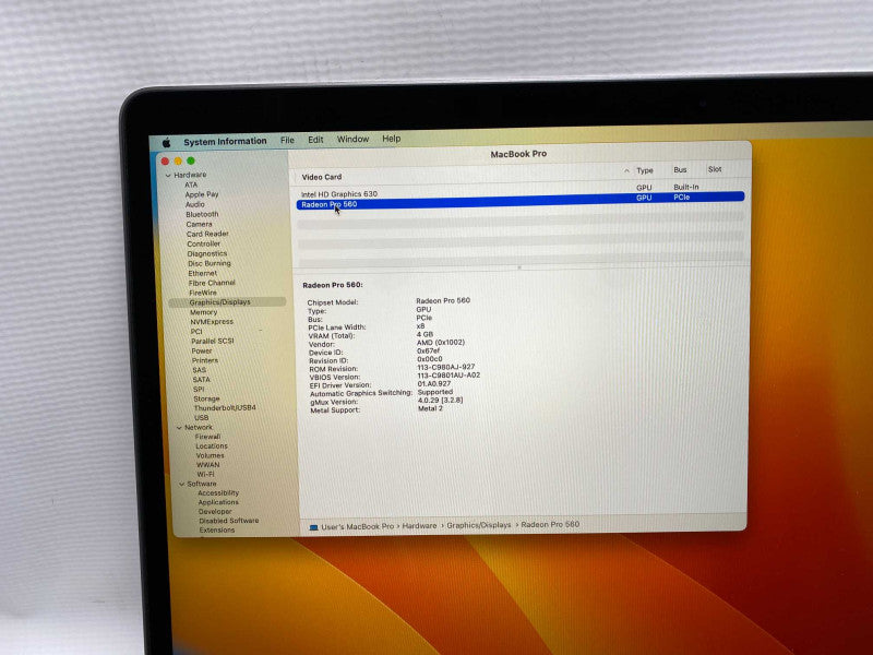 2017 MacBook Pro 15-inch TouchBar with i7 CPU 16GB RAM & 1TB Storage  -