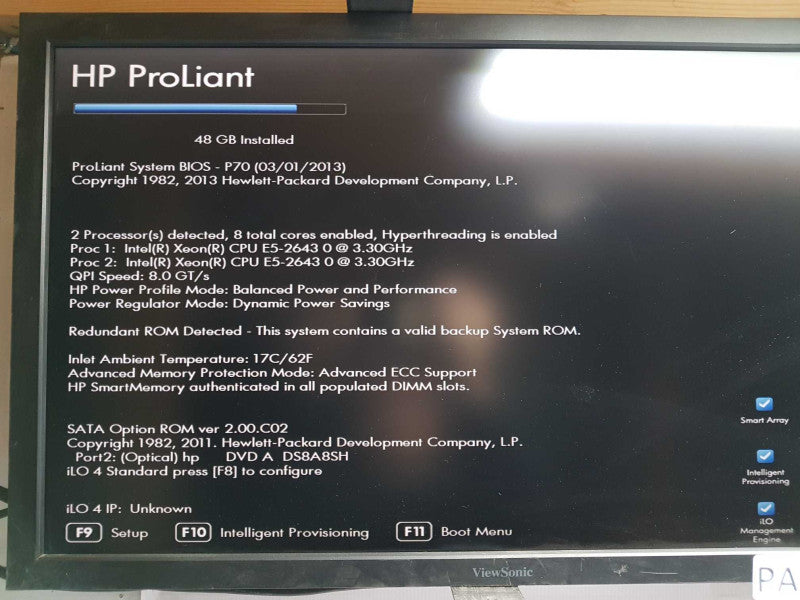 HP Proliant DL380p Gen8 2x Xeon E5-2643 @ 3.30ghz / 48gb ram / P420i Raid  #