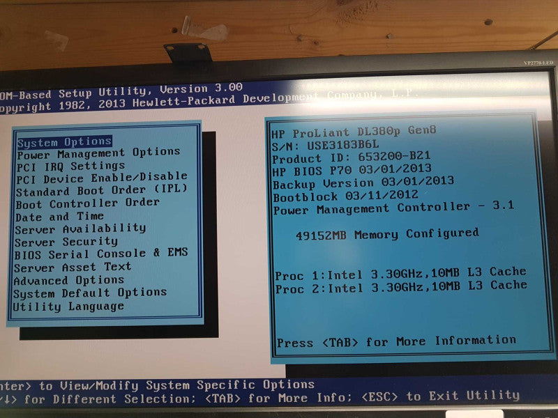 HP Proliant DL380p Gen8 2x Xeon E5-2643 @ 3.30ghz / 48gb ram / P420i Raid  #