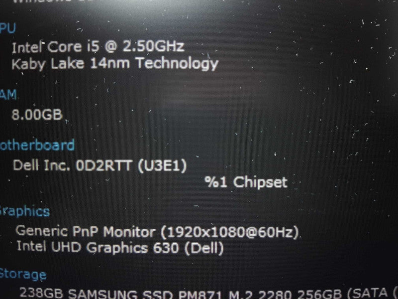 Dell Latitude 5401 14\\" i5-9400H @ 2.5GHz 8GB DDR4 256GB NVme $