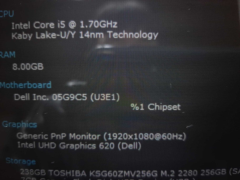 Dell Latitude 3390 2-IN-1 13.3\\" Touch i5-8350U @ 1.7GHz 8GB DDR4 256GB NVme  $