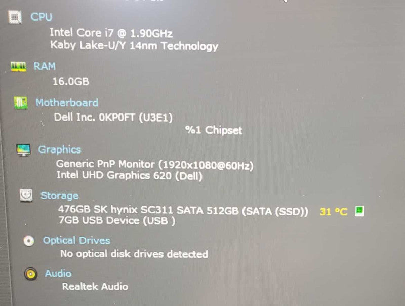 Dell Latitude 7490 14\\" Core i7-8650U @ 1.90GHz 16GB DDR4 500GB SSD  (