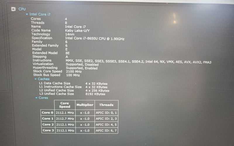 Dell Latitude 7490 14\\" Core i7-8650U @ 1.90GHz 16GB DDR4 500GB SSD  (