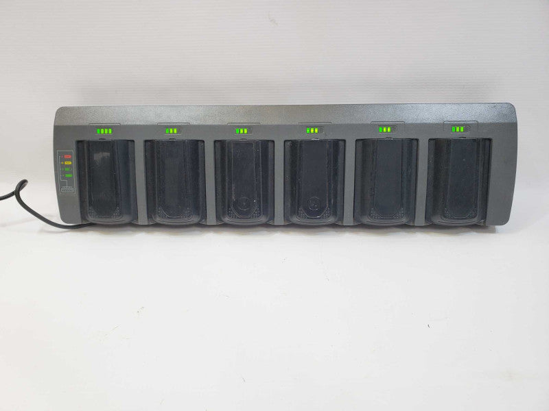 Psion Zebra 6 bay Battery Charger ST3006 w/ 6 Batteries (