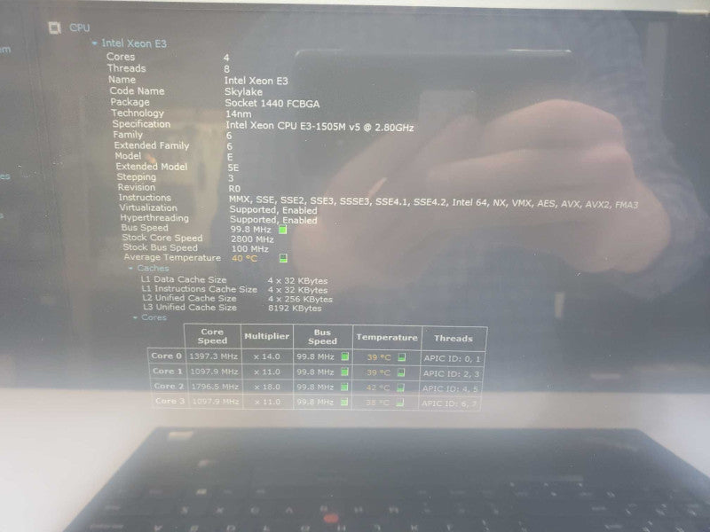 Lenovo P50 Xeon E3-1505M v5 @ 2.8 GHz 32GB Ram 250GB SSD M2000m 4GB [Read] (