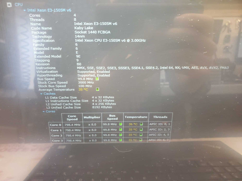 Lenovo P51 Xeon E3-1505M v6 @ 3.0 GHz 32GB Ram 250GB SSD M2200m 4GB [Read] (