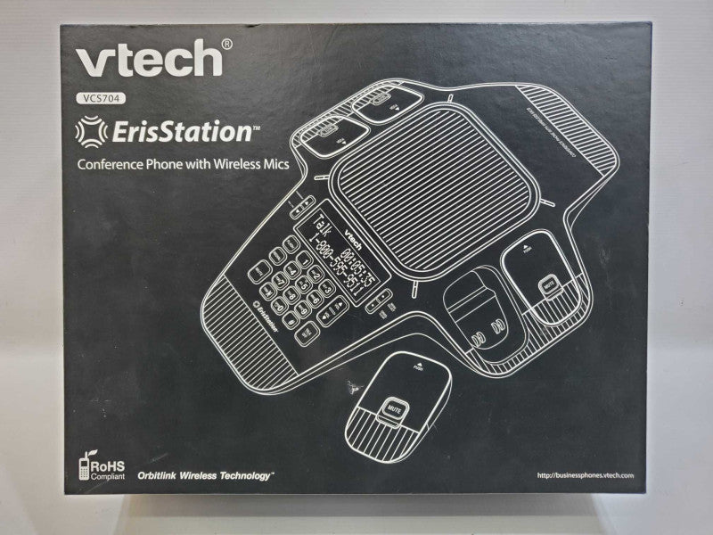 VTech VCS704 ErisStation Conference Phone with 4 Wireless Mics (