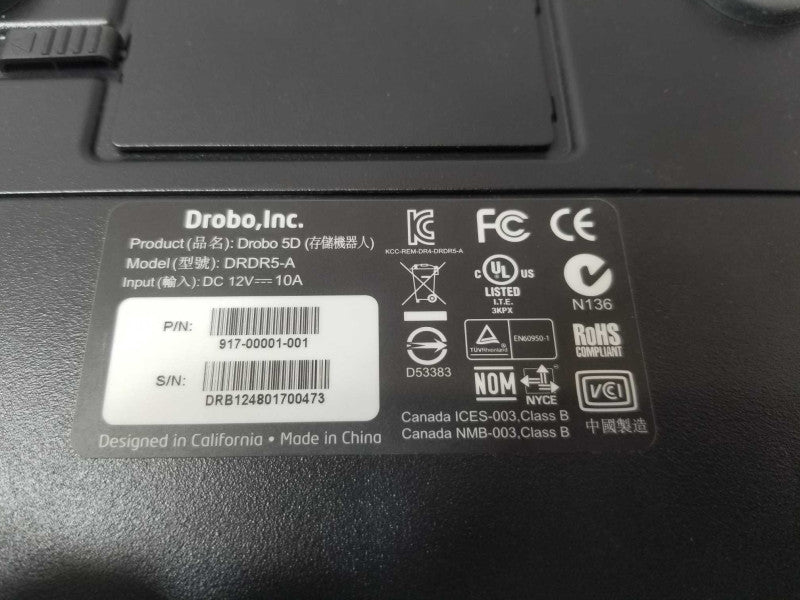Drobo 5D DRDR5-A, 5 x 3.5\\" Bay, 2x 2TB HDDs, 2x Thunderbolt Ports _